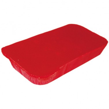Cire rouge élastique plaque 500g