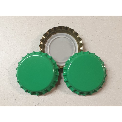 Bouchons couronnes vert clair (vert pomme) 26 mm(100 pièces)