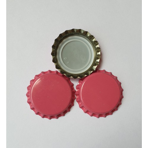 Bouchons couronnes rose 26 mm(100 pièces)