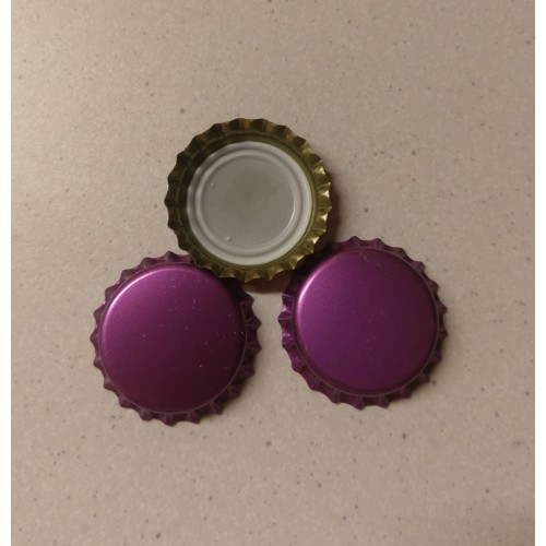Bouchons couronnes violet foncé 26mm (100 pièces)