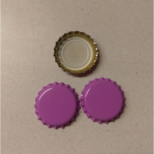 Bouchons couronnes violet clair 26mm (100 pièces)