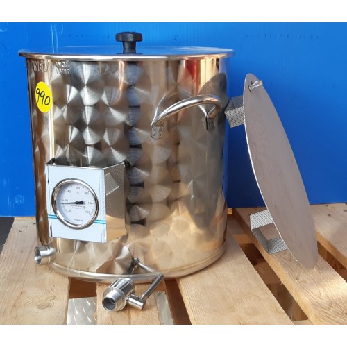Casserole complète POLSINELLI inox 300 lt avec thermomètre