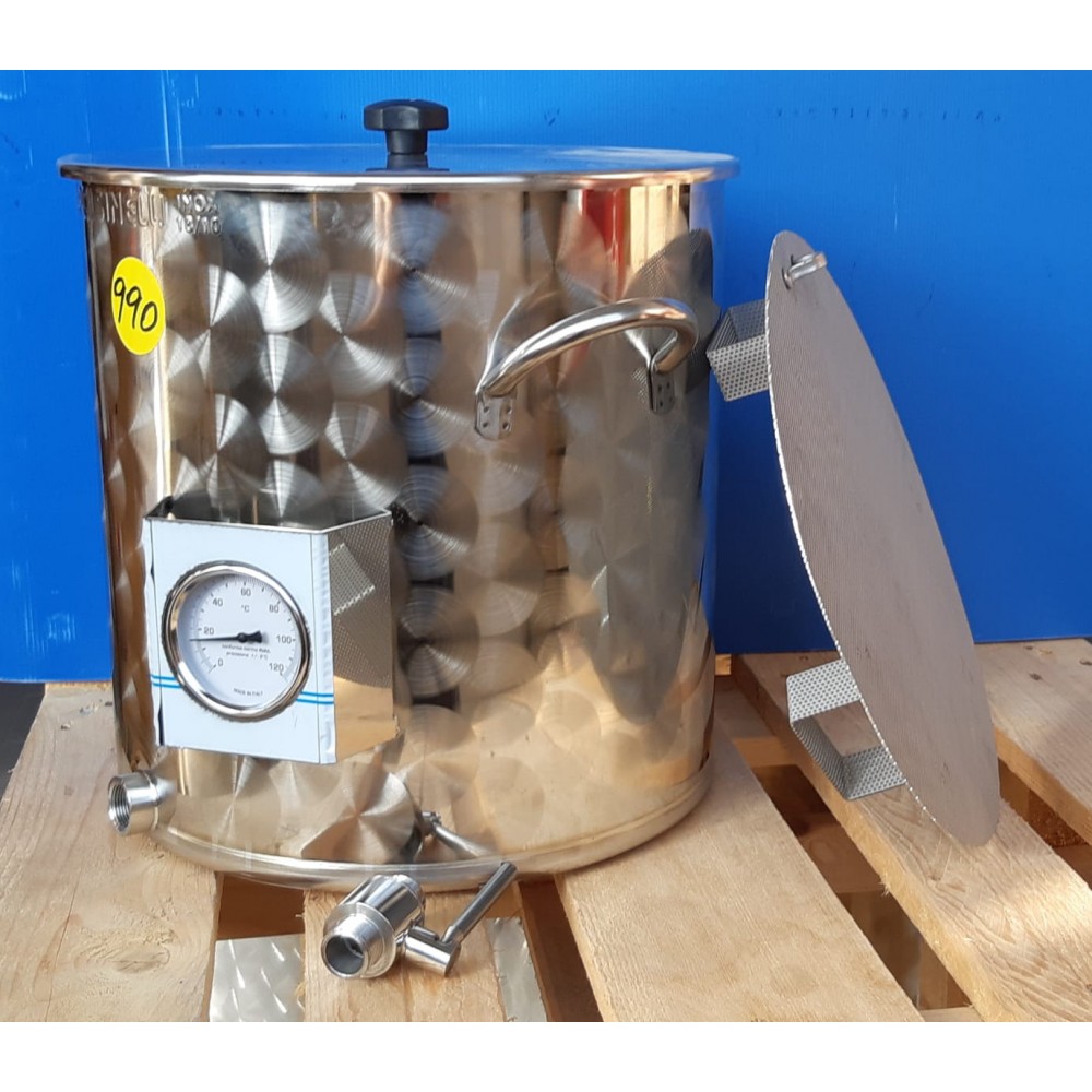 Casserole complète POLSINELLI inox 300 lt avec thermomètre