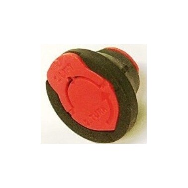 Bouchon plastique mini baril rouge