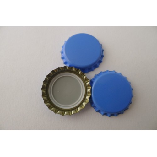 Bouchons couronnes bleu clair 26 mm(100 pièces)