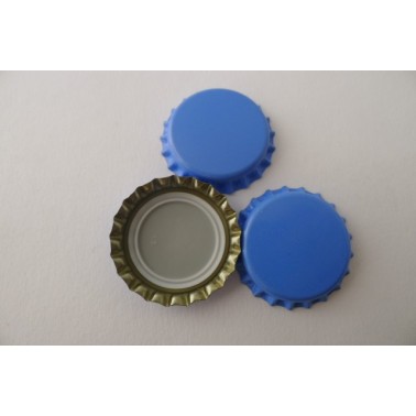 Bouchons couronnes bleu clair 26 mm(100 pièces)