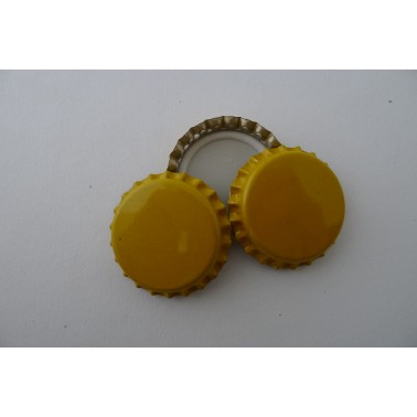 Bouchons couronnes jaune 29 mm(100 pièces)