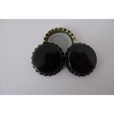 Bouchons couronnes noir 29 mm(100 pièces)